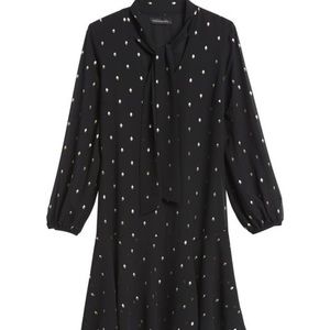 Banana Republic Black with Metallic Gold Dress - Size 14 *NWT*